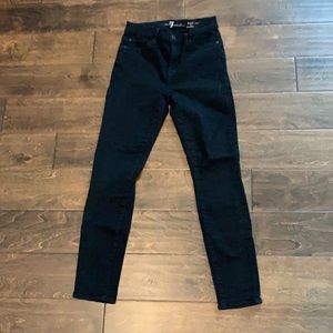 7 for all mankind black skinny jeans